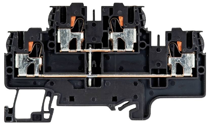 Wieland Electric 56.203.6955.1 Installationsetagenklemme Federzuganschluss Schwarz 100St.
