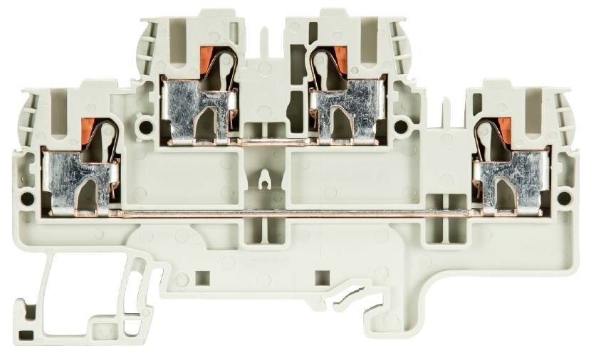 Wieland Electric 56.203.7055.0 Installationsetagenklemme Federzuganschluss Grau 100St.