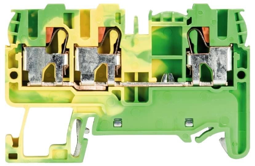 Wieland Electric 56.203.9355.0 Schutzleiterklemme Federzuganschluss Grün-Gelb 100St.