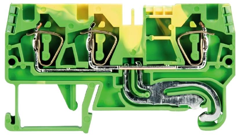 Wieland Electric 56.704.9355.0 Schutzleiterklemme Federzuganschluss Grün-Gelb 100St.