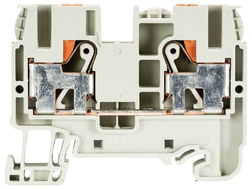 Wieland Electric 56.206.0055.0 Durchgangsklemme Federzuganschluss Grau 100St.