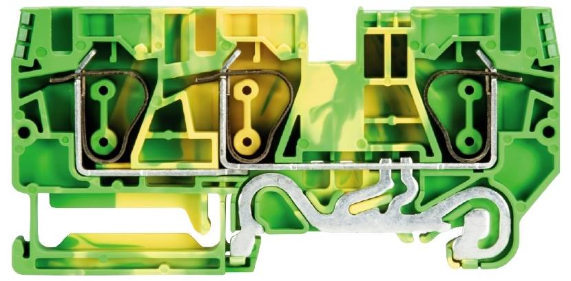 Wieland Electric 56.706.9355.0 Schutzleiterklemme Federzuganschluss Grün-Gelb 50St.