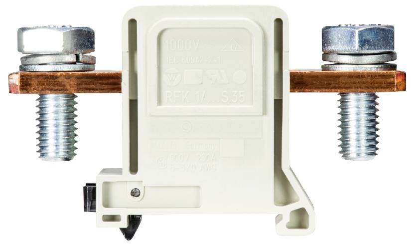 Wieland Electric 56.395.0055.0 Durchgangsklemme Schrauben Grau 10St.