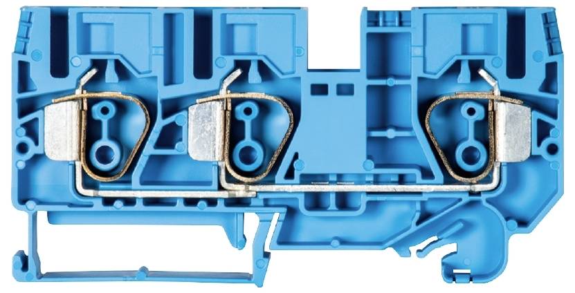 Wieland Electric 56.710.5055.6 Durchgangsklemme Federzuganschluss Blau 50St.