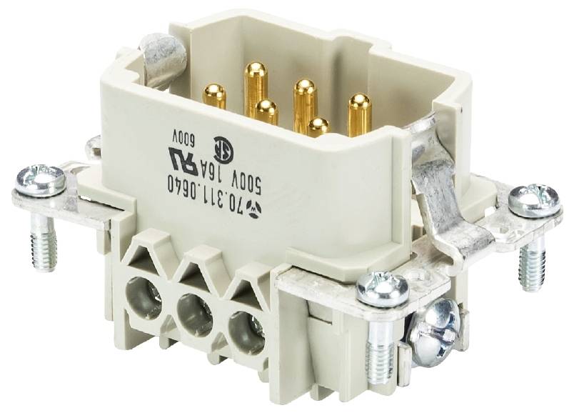 Wieland Electric 70.311.0640.0 Steckereinsatz Gesamtpolzahl 6 10St.