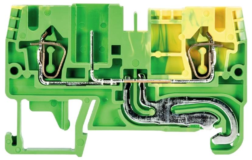 Wieland Electric 56.703.2455.0 Schutzleiterklemme Federzuganschluss, Steckanschluss Grün-Gelb 100St.
