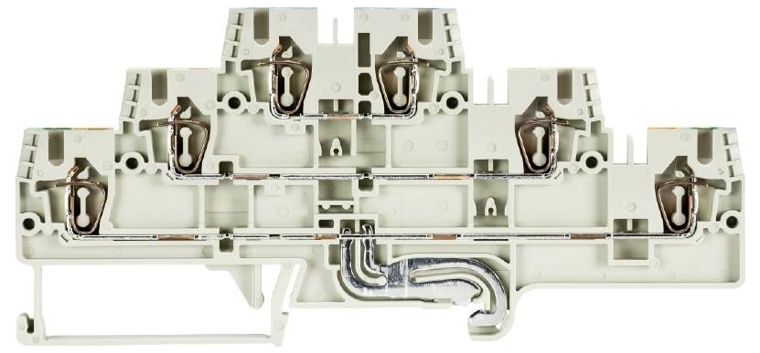 Wieland Electric 56.703.3255.0 Installationsetagenklemme Federzuganschluss Grau 50St.