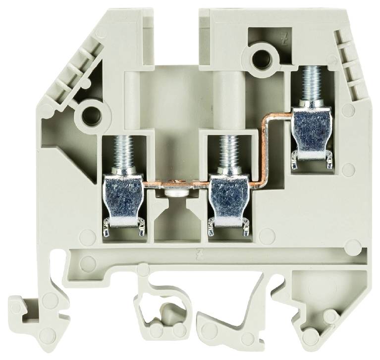 Wieland Electric 57.504.5055.0 Duo-Durchgangsklemme Schrauben Grau 100St.