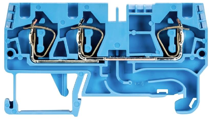 Wieland Electric 56.704.5055.6 Durchgangsklemme Federzuganschluss Blau 100St.