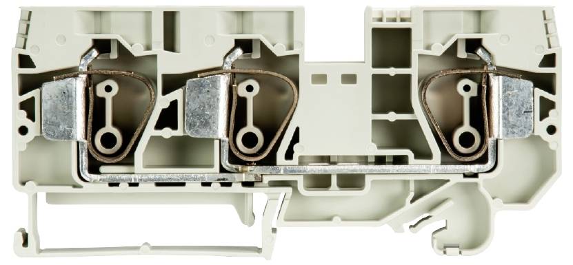 Wieland Electric 56.716.5055.0 Durchgangsklemme Federzuganschluss Grau 25St.