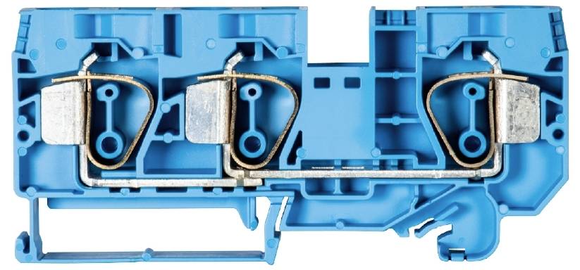 Wieland Electric 56.716.5055.6 Durchgangsklemme Federzuganschluss Blau 25St.