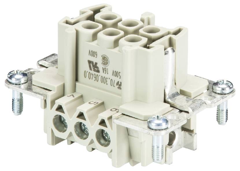 Wieland Electric 70.300.0602.0 Buchseneinsatz Gesamtpolzahl 6 10 St.
