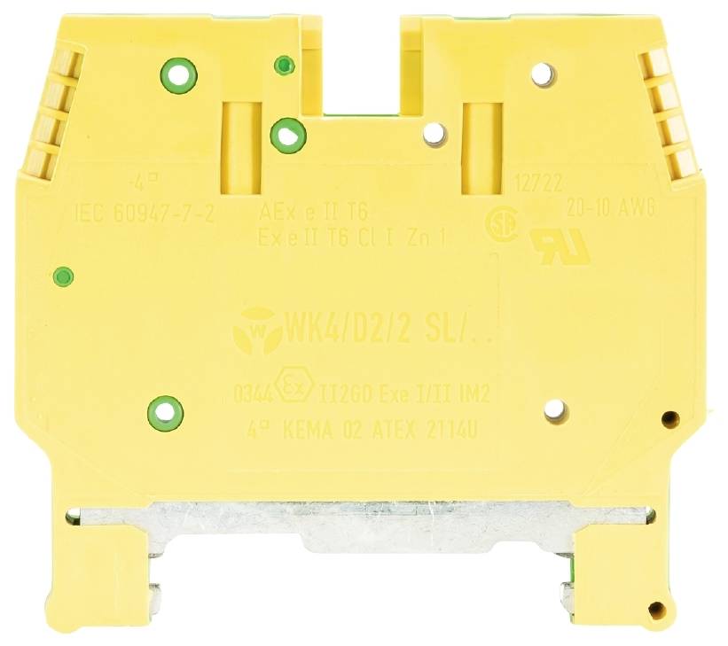 Wieland Electric 57.504.9155.0 Schutzleiterklemme Schrauben Grün-Gelb 100St.