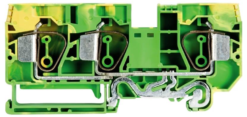 Wieland Electric 56.716.9355.0 Schutzleiterklemme Federzuganschluss Grün-Gelb 25St.
