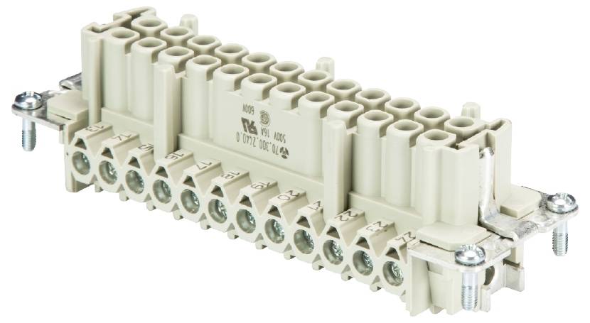 Wieland Electric 70.302.2440.0 Buchseneinsatz Gesamtpolzahl 24 10St.