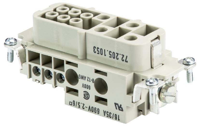 Wieland Electric 72.205.1053.0 Buchseneinsatz Gesamtpolzahl 4 10St.