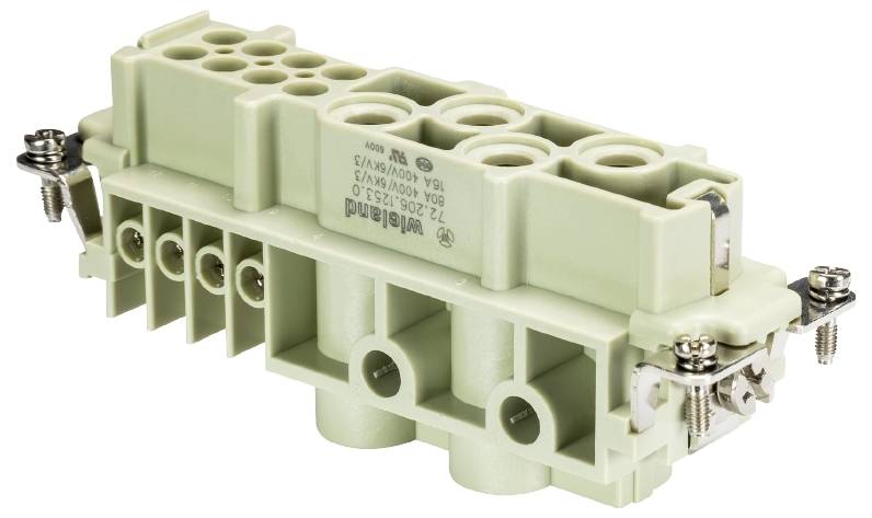 Wieland Electric 72.206.1253.0 Buchseneinsatz Gesamtpolzahl 4 5St.