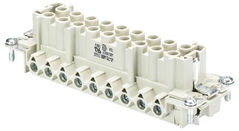 Wieland Electric 70.400.1640.0 Buchseneinsatz Gesamtpolzahl 16 10St.