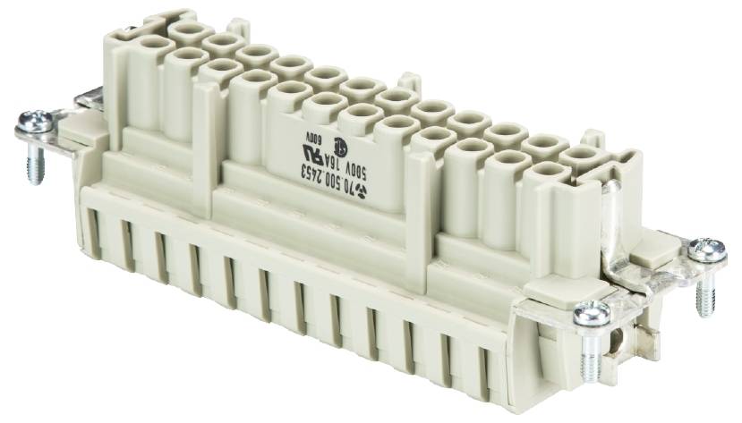 Wieland Electric 70.500.2453.0 Buchseneinsatz Gesamtpolzahl 24 10 St.