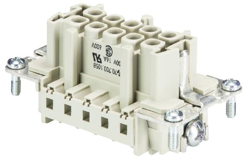 Wieland Electric 70.700.1058.0 Buchseneinsatz Gesamtpolzahl 10 10St.