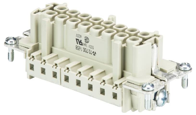 Wieland Electric 70.700.1658.0 Buchseneinsatz Gesamtpolzahl 16 10St.