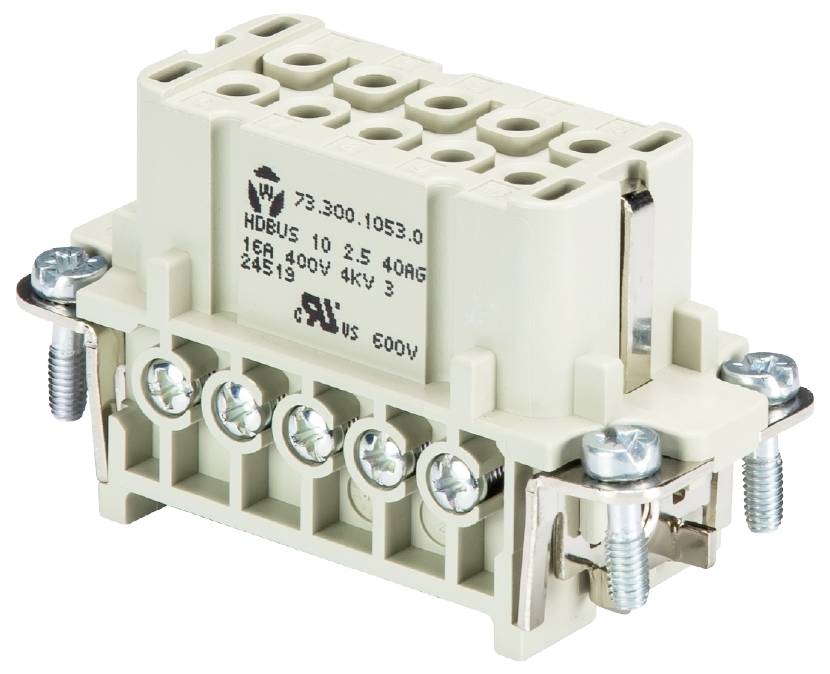 Wieland Electric 73.300.1053.0 Buchseneinsatz Gesamtpolzahl 10 10St.