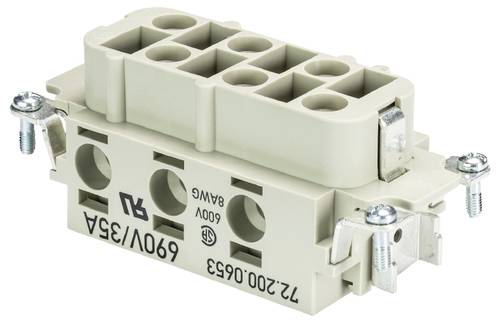 Wieland Electric 72.200.0653.0 Buchseneinsatz Gesamtpolzahl 6 10 St.