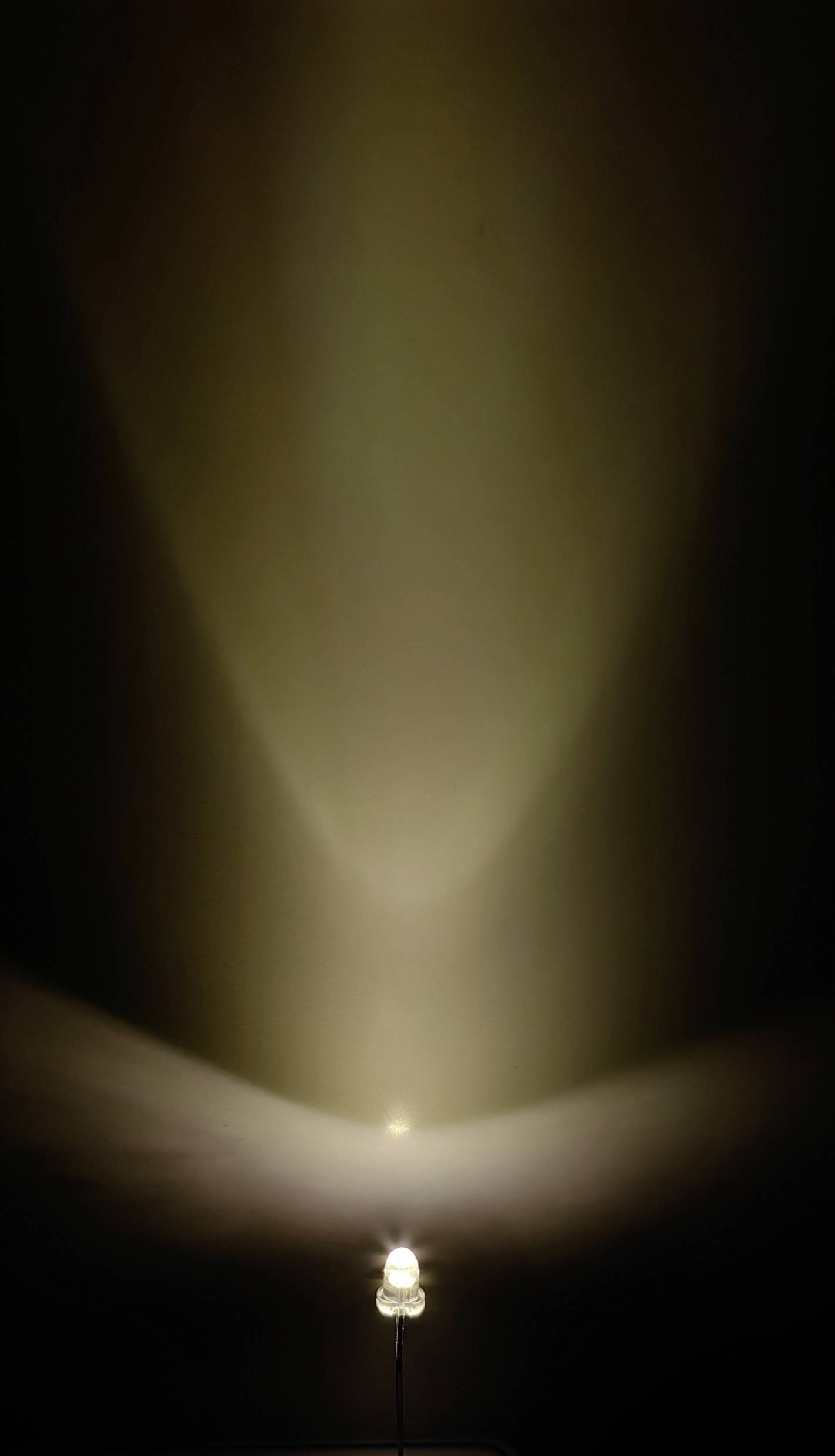 TRU COMPONENTS LED bedrahtet Warmweiß Halbrund 3mm 70000 mcd 15°