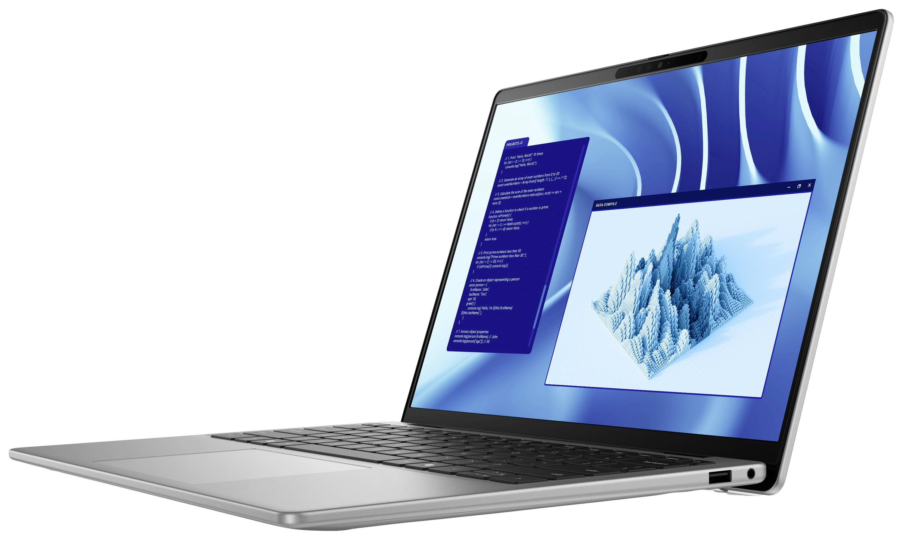 Dell Notebook Latitude 7455 35.6 cm (14 Zoll) QHD+ Qualcomm® Snapdragon X Plus X1P-64-100 16 GB RAM 512 GB SSD Deutsch, QWERTZ Grau R0K5N