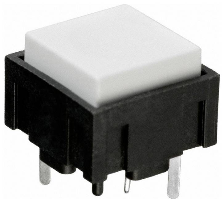 Ein schwarzer DIP-Schalter mit sechs grauen Kippschaltern, die mit 1 bis 6 gekennzeichnet sind; die Oberseite ist mit 