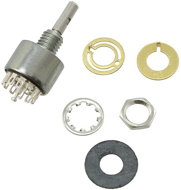 C & K Switches MG00L1NZQF Rotary Switch M Series Drehschalter 125 V/AC, 28 V/DC Schaltpositionen 12 IP67