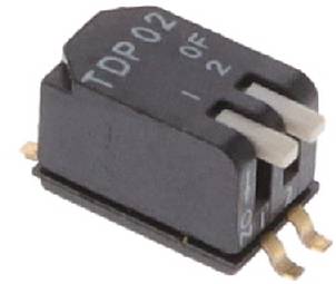 C & K Switches TDP02H1SBD1R DIP Switch TDP Series DIP-Schalter Polzahl 2 Tape on Full reel
