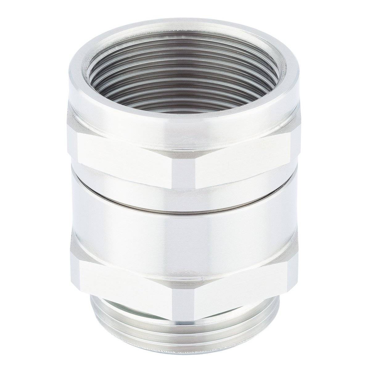 LAPP Zwischenstutzen mit Torsionselement M/M von M20x1,5 auf M20x1,5 Sechskant Messing (CuZn) vernickelt Farbe silber -