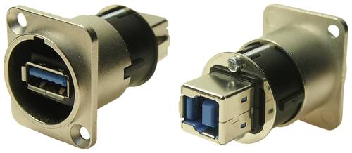 Cliff XLRFT USB 3.0 A-B Buchse Nickel Geerdet Adapter, Einbau CP30106 Inhalt: 1 St.