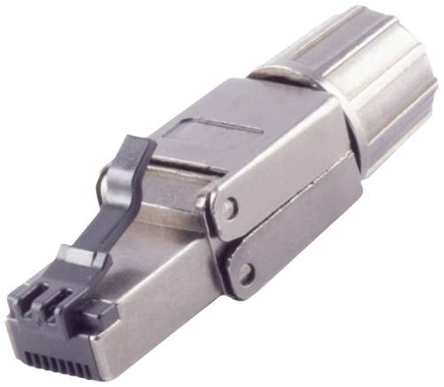 BKL Electronic RJ-45 Stecker, werkzeuglos, quick, STP, Cat. 8.1 10121217 Schwarz 1 St.