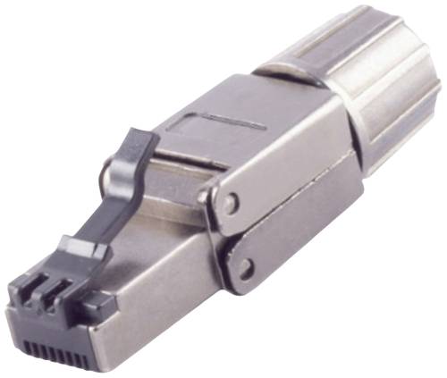 BKL Electronic RJ-45 Stecker, werkzeuglos, quick, STP, Cat. 6A 10121220 Schwarz 1 St.