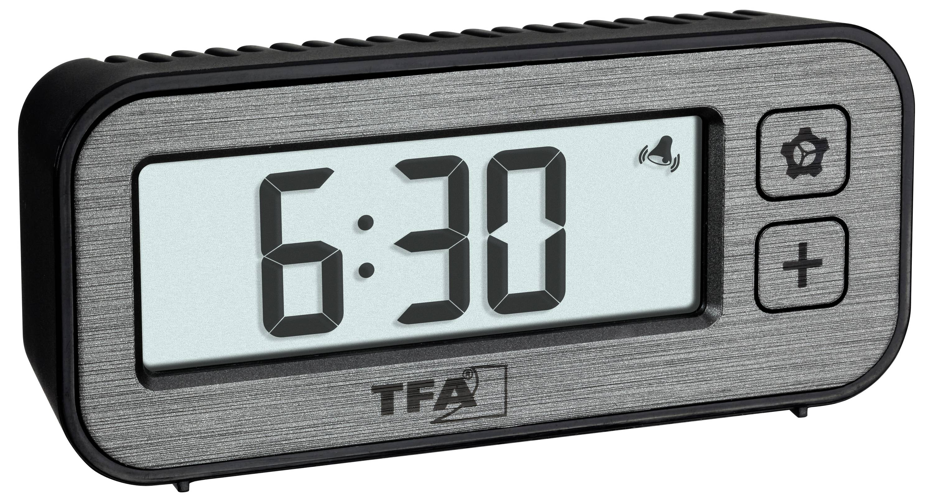 TFA Dostmann 60.2522.10 Funk Wecker Grau Alarmzeiten 1