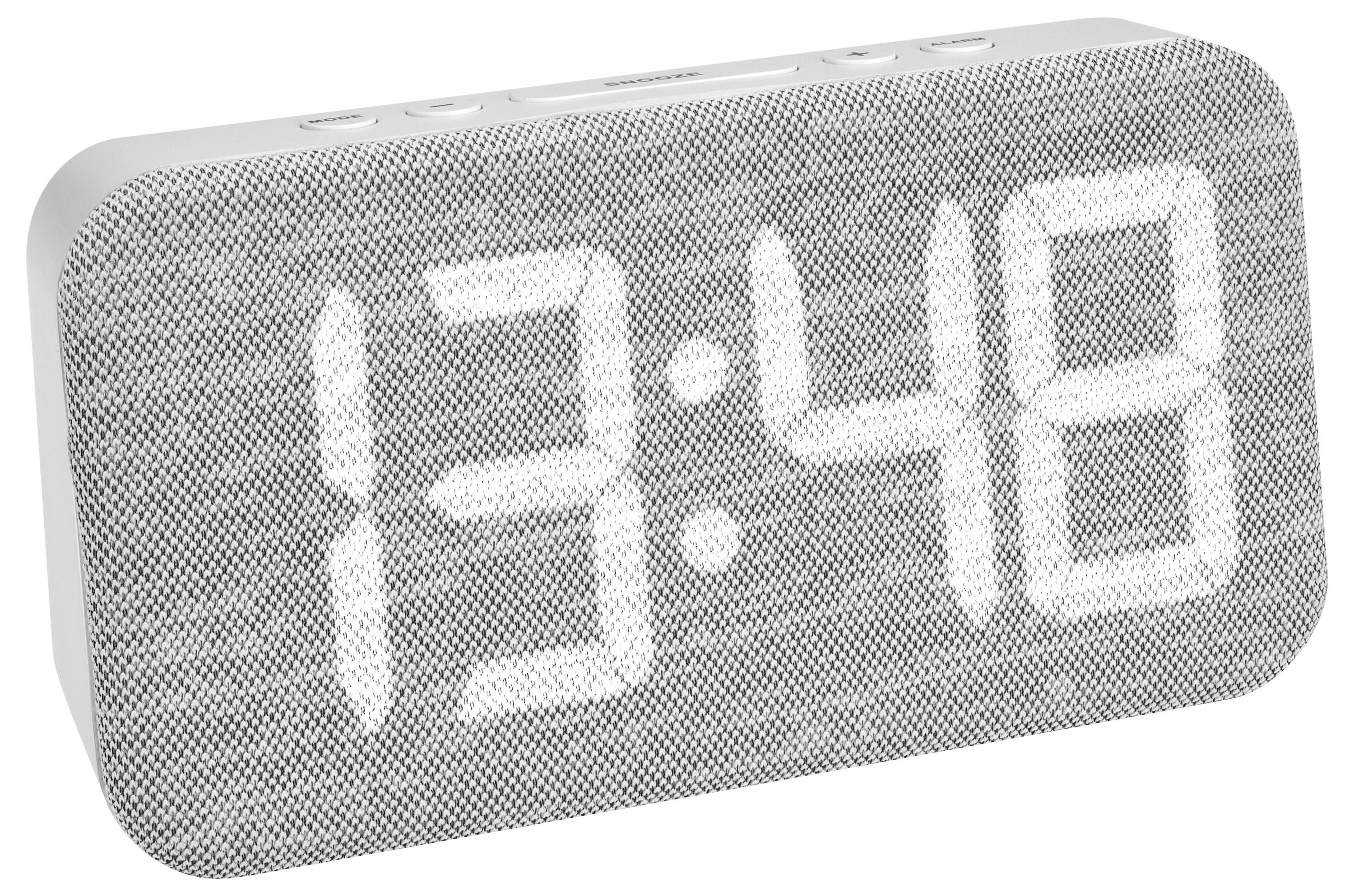 TFA Dostmann 60.2042.02 Quarz Wecker Weiß, Grau Alarmzeiten 3 Großes Display