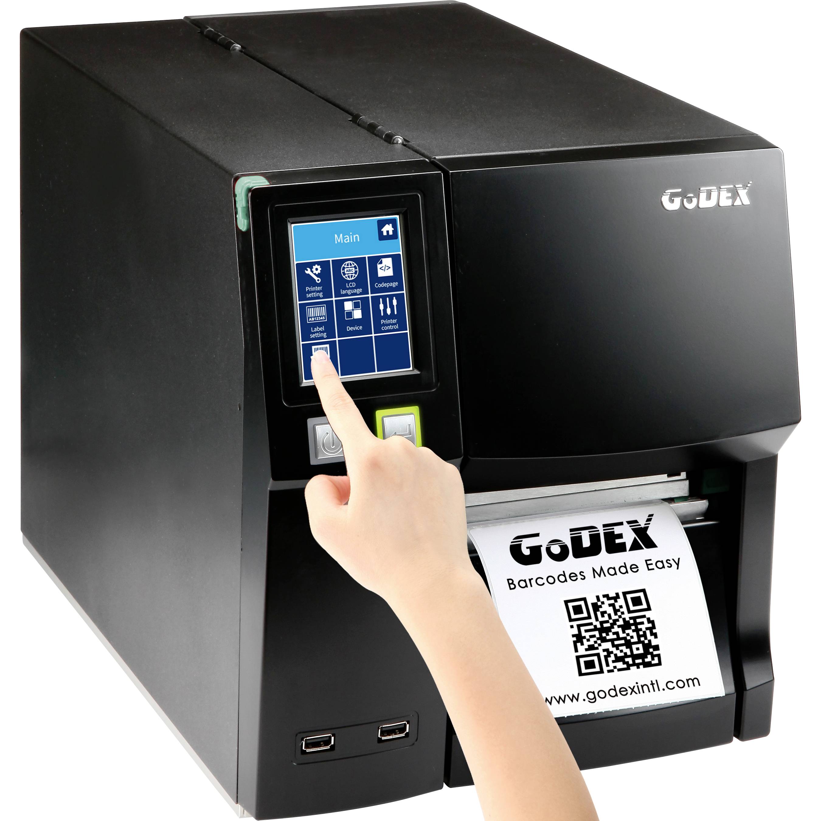 Godex ZX1300i+ Etikettendrucker Thermodirekt, Thermotransfer 300 x 300 dpi Etikettenbreite (max.): 118mm USB, RS-232, LAN