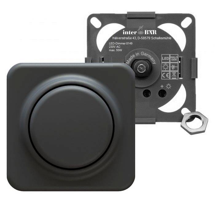 InterBär 8149-004.01 Möbeleinbau-Dimmer Schwarz