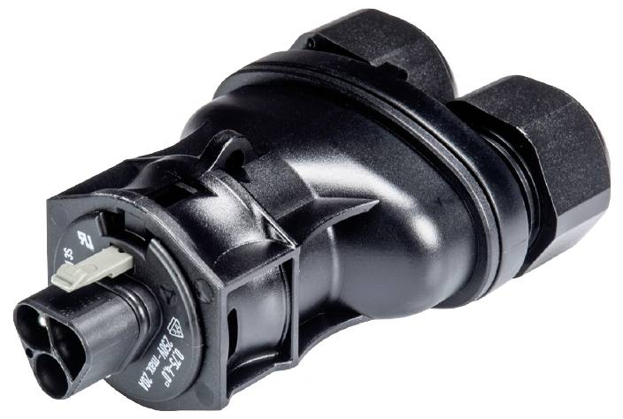 Schwarzer, zylindrischer Sensor mit elektronischem Anschluss, vermutlich ein Automobilteil.
