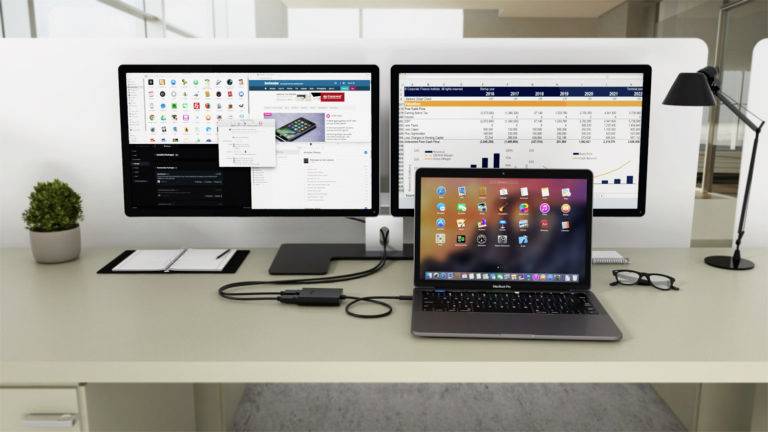 I-tec USB Adapter [1x USB-C® - 2x DisplayPort] USB C auf Dual DisplayPort 0.3m