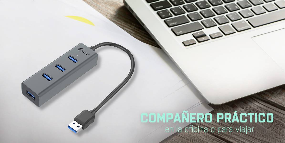 I-tec USB 3.0 Metal HUB 4 port Passive USB-Kombi-Hub Grau