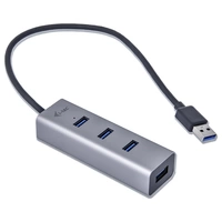 I-tec USB 3.0 Metal HUB 4 port Passive USB-Kombi-Hub Grau I-tec USB 3.0 Metal HUB 4 port Passive USB-Kombi-Hub Grau