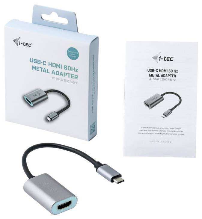 I-tec USB Adapter [1x USB-C® - 1x HDMI®] USB C Metal HDMI 4K 60Hz Adapter 0.15m