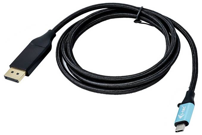 I-tec Anschlusskabel USB-C® Stecker, DisplayPort Stecker 1.5m Schwarz C31CBLDP60HZ USB-C®-Displaykabel