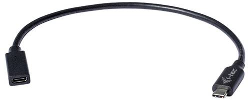 I-tec USB-C® Kabel USB-C® Buchse, USB-C® Stecker 0.30 m Schwarz C31EXTENDCBL
