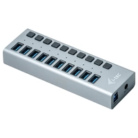 I-tec USB 3.0 Charging HUB 10 Port USB-Kombi-Hub Grau I-tec USB 3.0 Charging HUB 10 Port USB-Kombi-Hub Grau