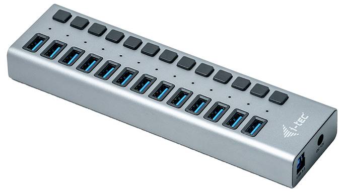 I-tec USB 3.0 Charging HUB 13 Port USB-Kombi-Hub Grau