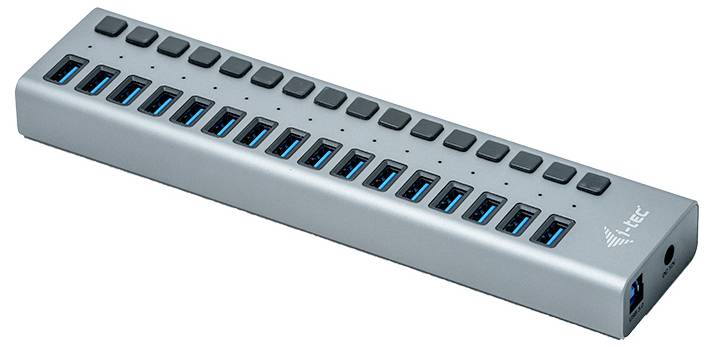I-tec USB 3.0 Charging HUB 16 Port USB-Kombi-Hub Grau